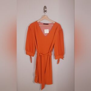 Fraiche by J Coastal Beach Summer Vacation Orange‎ Dress Women's Size M New